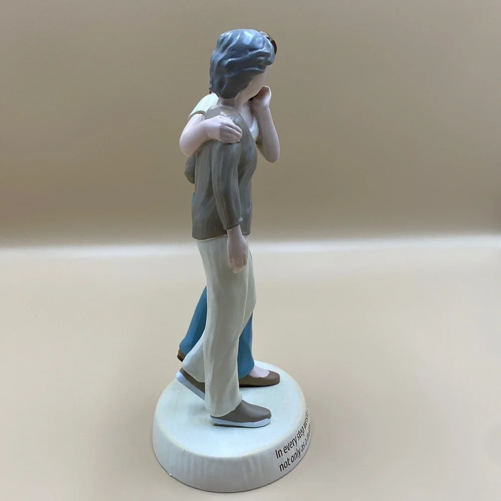 Heartfelt Mother and Daughter Figurine. Elderly. Senior